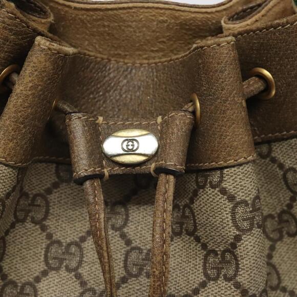 GUCCI GG Supreme Web Sherry Line Bag Pvc Beige Gold 41 02 034 - Picture 14 of 16